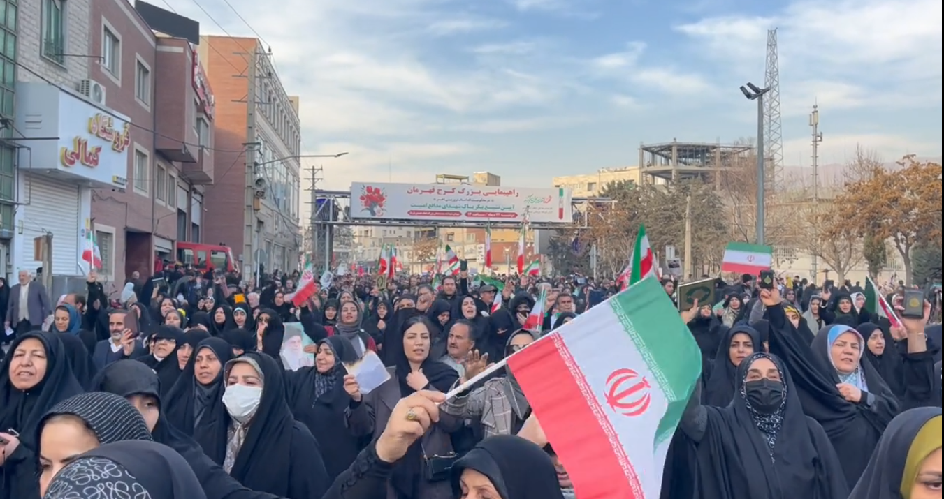 خروش مردم کرج در برابر تروریسم و اغتشاش +ویدئو