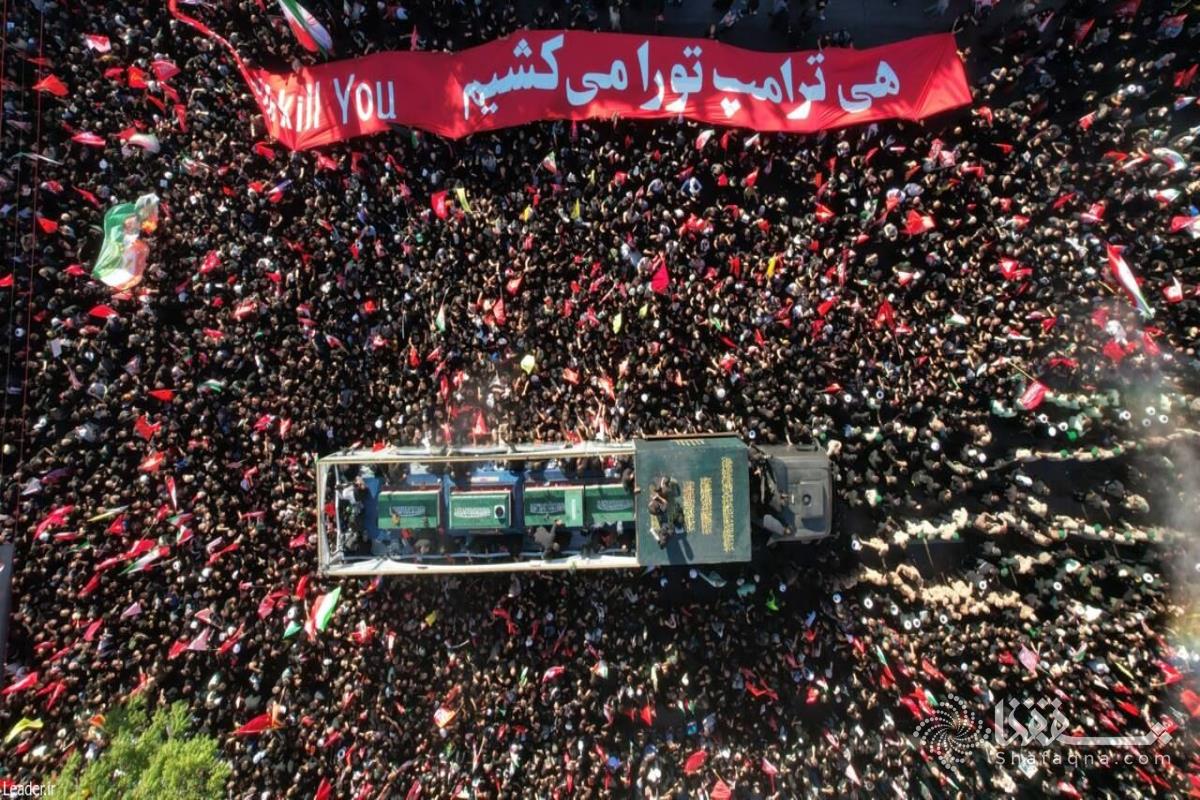 فیلم | تصاویر هوایی از مشهد در مسیر تشییع پیکر مطهر رهبر شهید